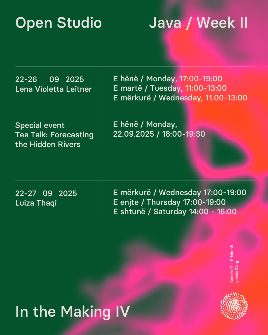 In the Making IV – Kalendari i aktiviteteve / Java II